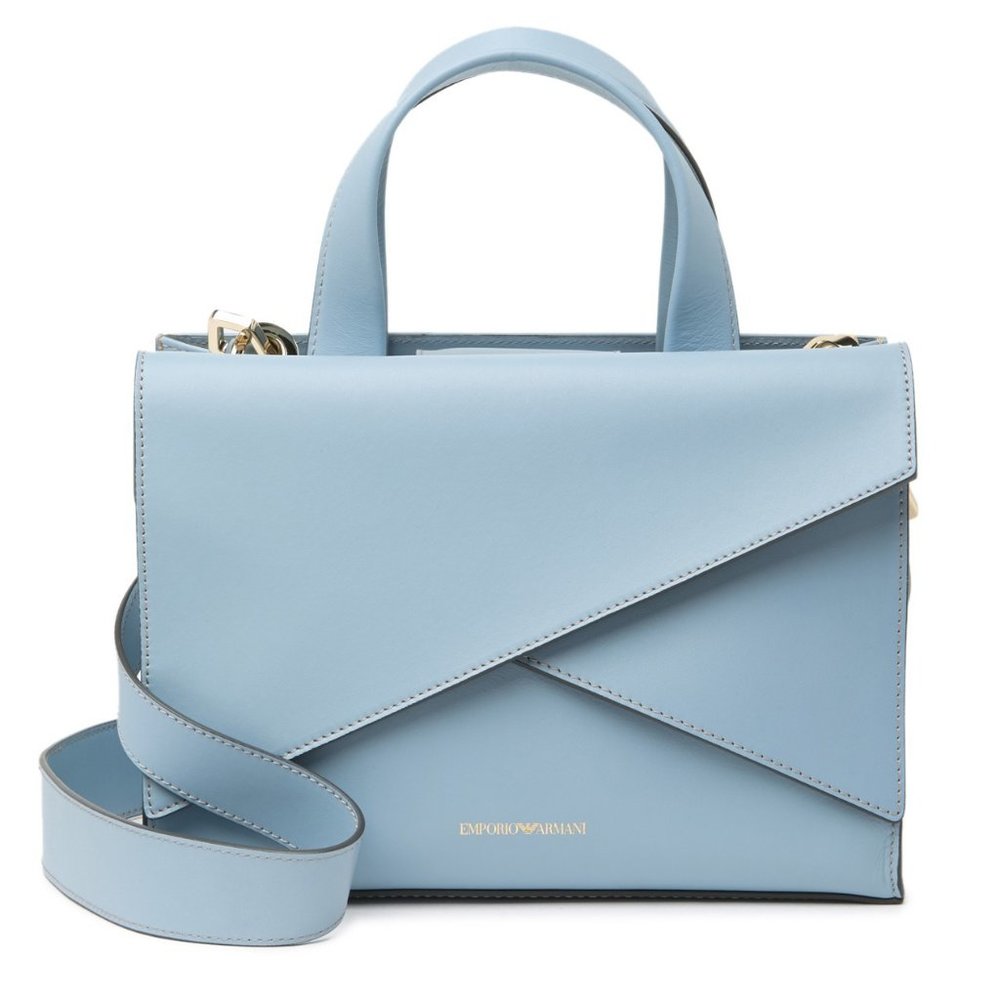 NWOT Emporio Armani Square Leather Satchel